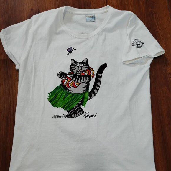 Crazy Shirts Hawaii Kliban Cat Hula Kauai T-Shirt - Picture 2 of 8
